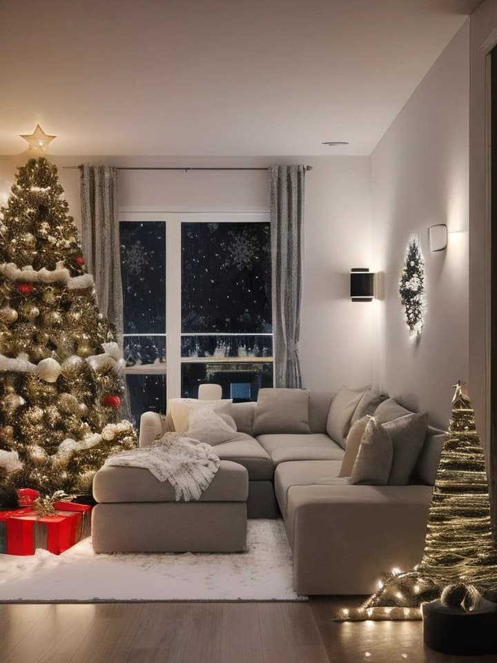 Remodeled living room with biophilic theme